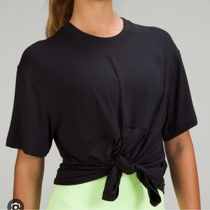 LULULEMON TIE FRONT COTTON SHIRT